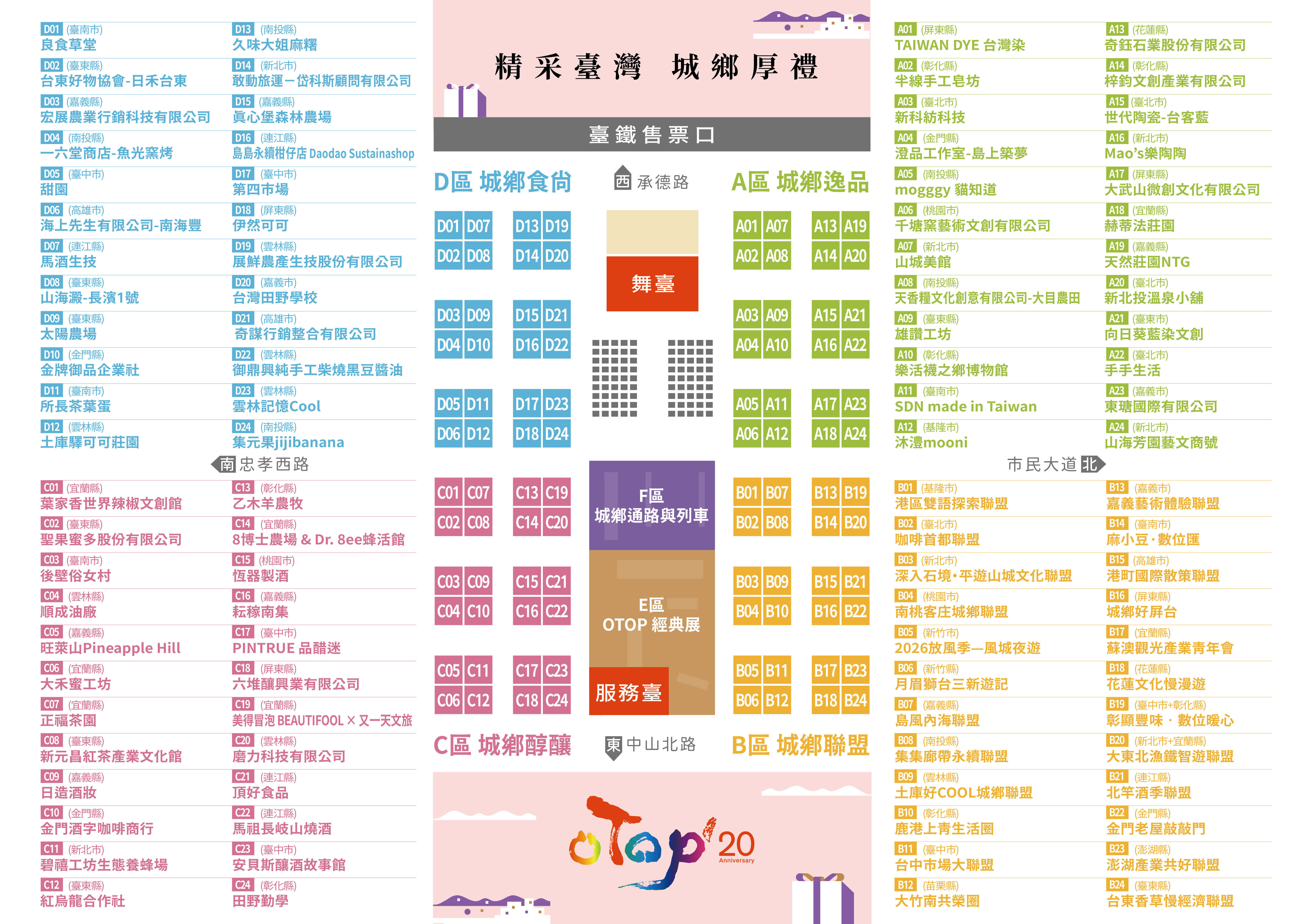 展售會地圖與攤位