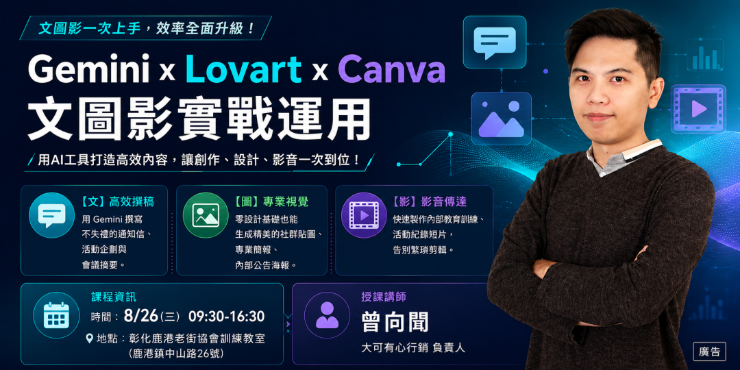 Gemini x Lovart x Canva 文圖影實戰運用圖片