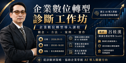 企業數位轉型診斷工作坊：企業數位轉型導入課程_課程圖
